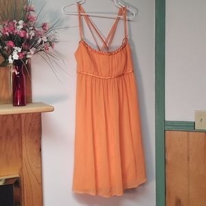 David's Bridal Strappy Orange Party Dress (Tangerine)
